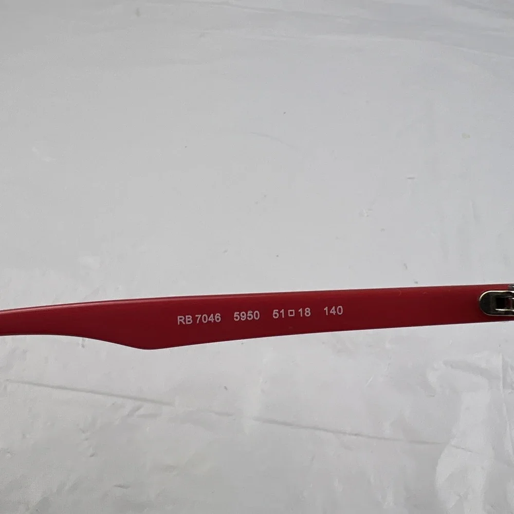 Ray-Ban RB7046 5950 Eyeglasses Clear Coral 51-18-140 Frames Only EUC